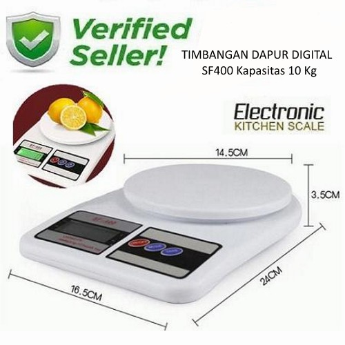 Fanilashop - Timbangan Digital Sf 400 kapasitas 10kg / timbangan dapur digital 10kg