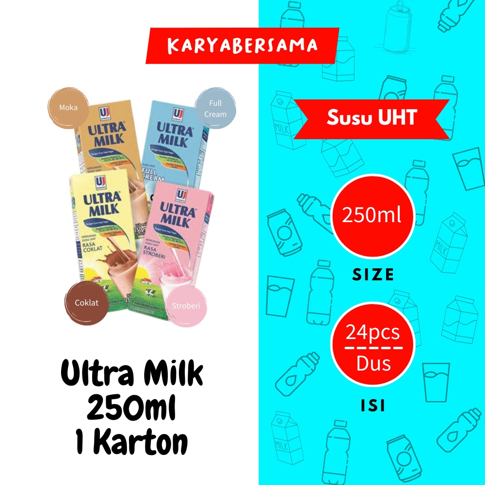 

Susu Ultra Milk 250 ml isi 24 pcs/ dus