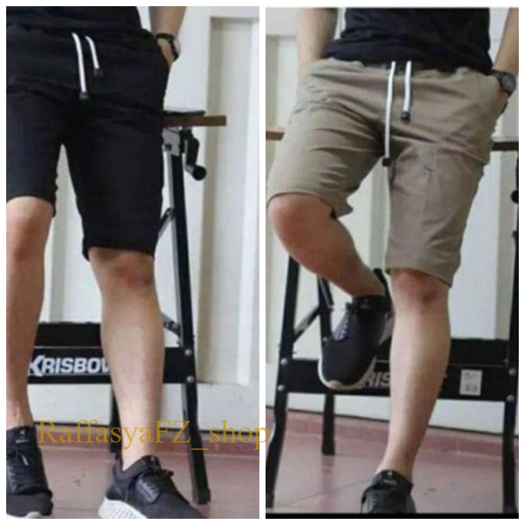 CELANA CHINOS PENDEK PINGGANG KARET CHINO PANTS CELANA PRIA DEWASA //((Ready stock)) !!!