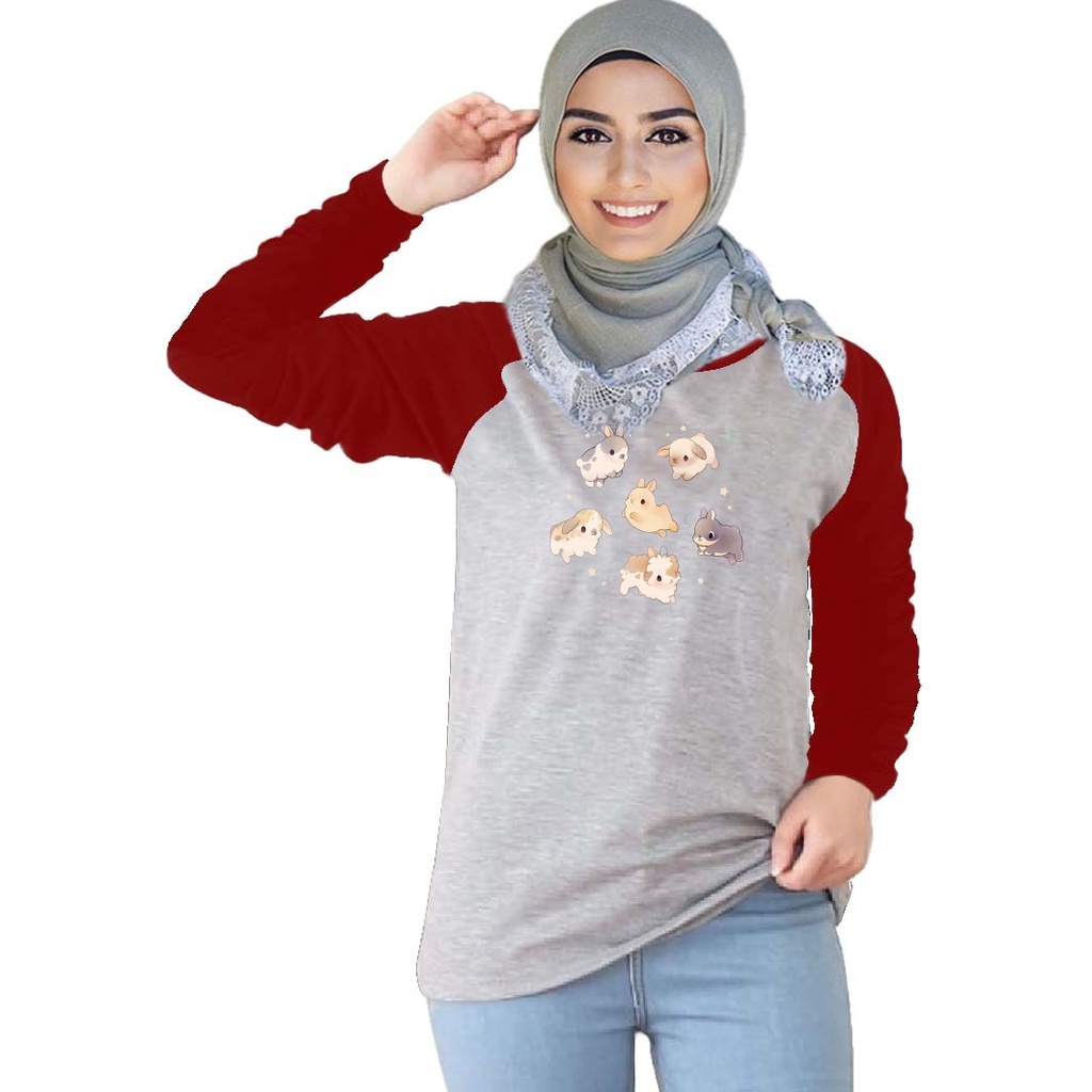 kaos raglan/kaos raglan pria/ wanita/kaos raglan lengan panjang/raglan panjang