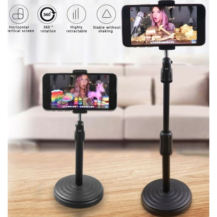 Dudukan SmartPhone, Adjustable Desktop Stand, Pemegang Streaming Langsung Dudukan HandPhone