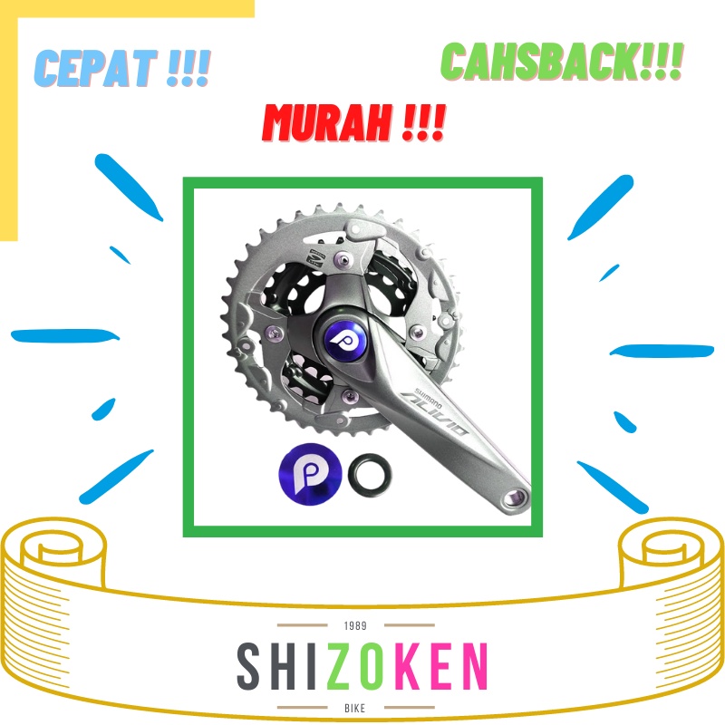 Cover Crank Kanan HT2 Sepeda MTB SELI Tutup Penutup  Gear Litepro Biru