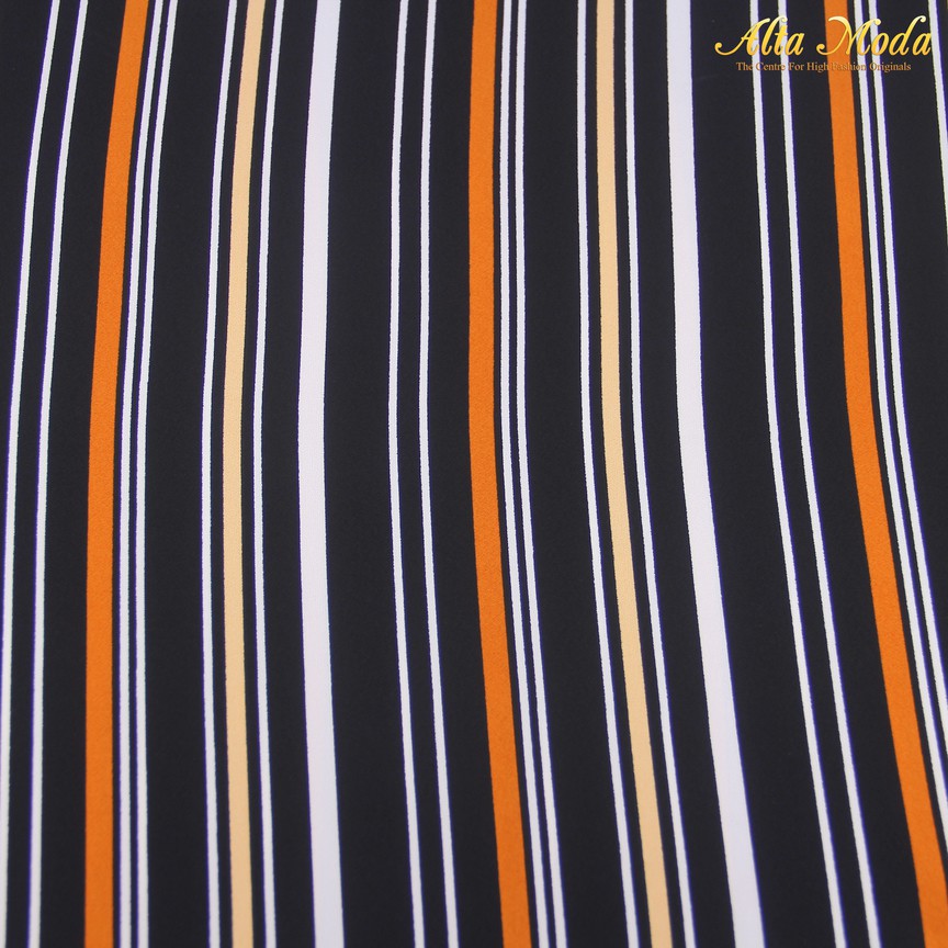 

Alta Moda Heavy Cady Stretch Zara Stripe Kecil Orens (1M)