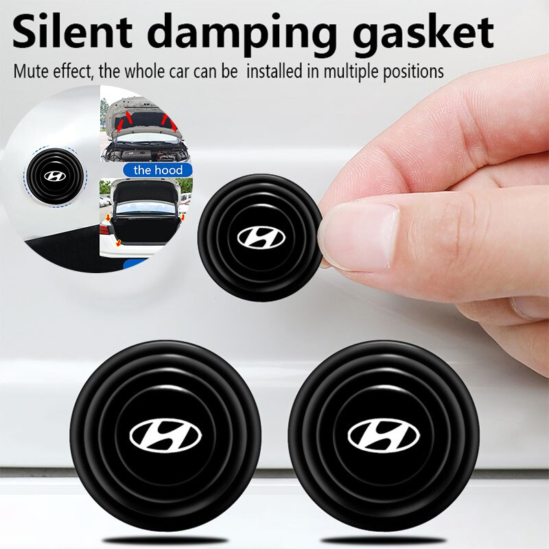 4 / 8/12pcs Stiker Pintu Mobil Bahan Silikon Shockproof Untuk Hyundai Getz Accent Atoz I20 Avega Trajet H1