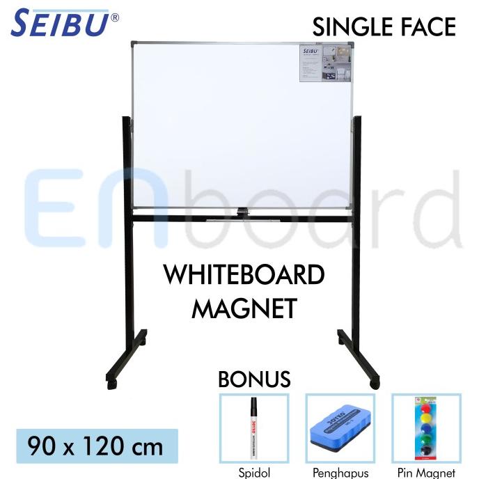 

Papan Tulis Whiteboard Standing Magnet Single Face Seibu 90 x 120 cm