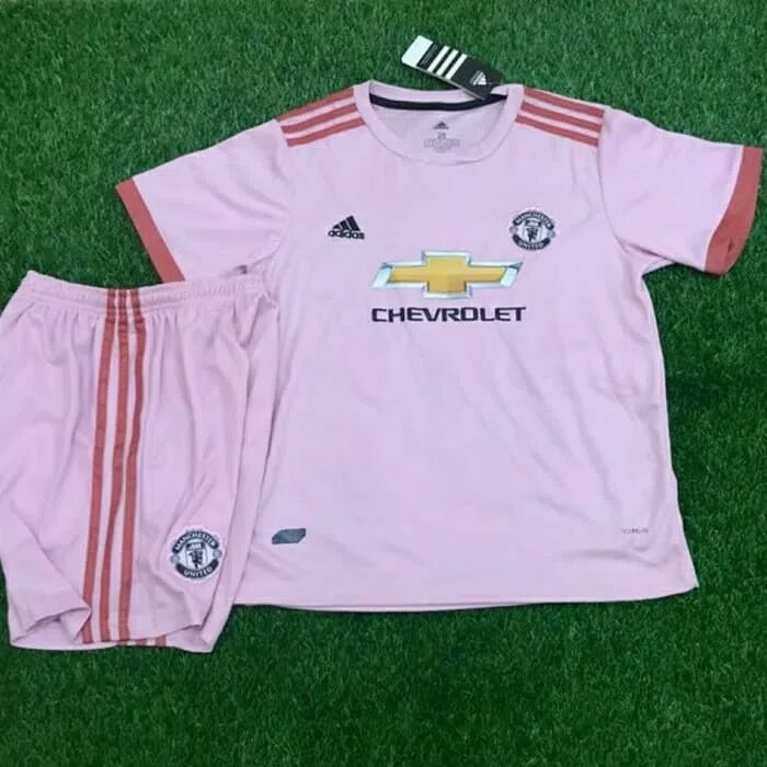 Jersey Baju bola Anak / Kids MU AWAY PINK 2018/19 - GRADE ORI