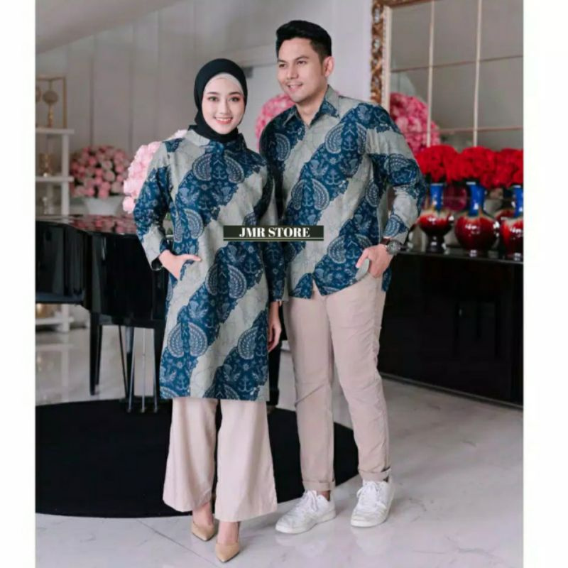 Couple Batik Prabu Kemeja Batik Batik Wanita Batik Batu Raden Full Lapisan