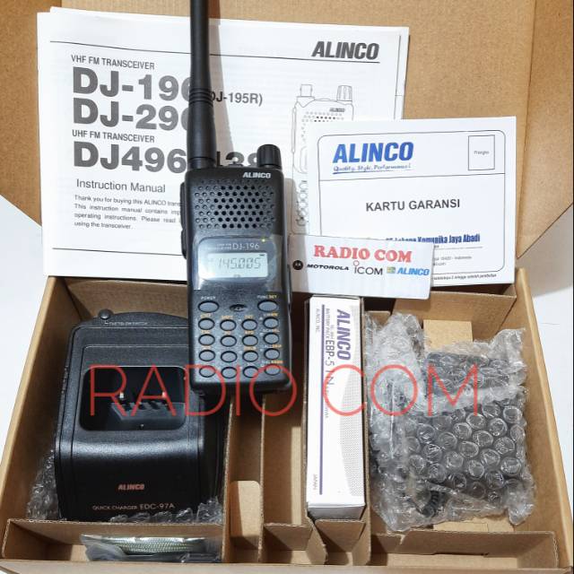 HT ALINCO DJ196 VHF ORI MURAH / HT ALINCO DJ 196 VHF ORIGINAL GARANSI RESMI FREQUENCY 136 -174MHz