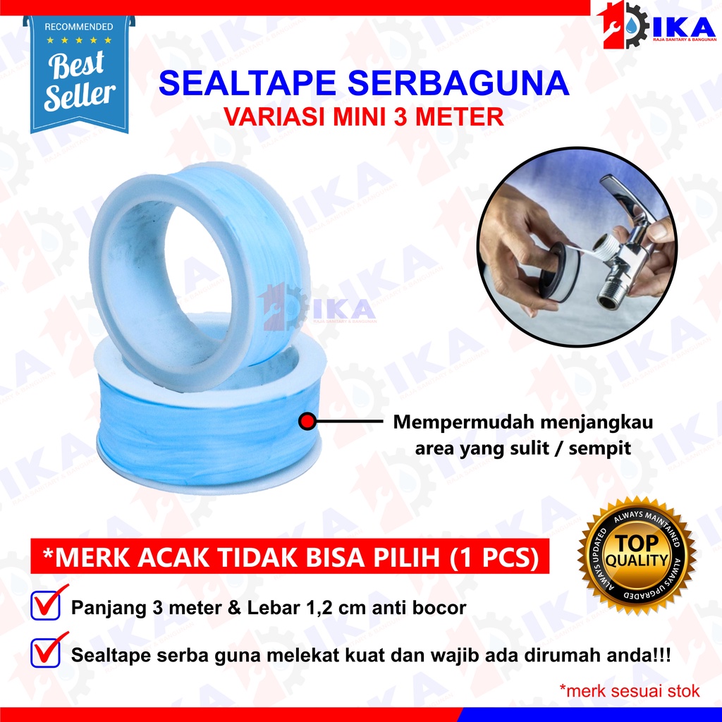 Seal Tape siltip selotip isolatip Sealtape TBA kran pipa 12 mm X 10 m HIGH QUALITY termurah isolasi tebal original