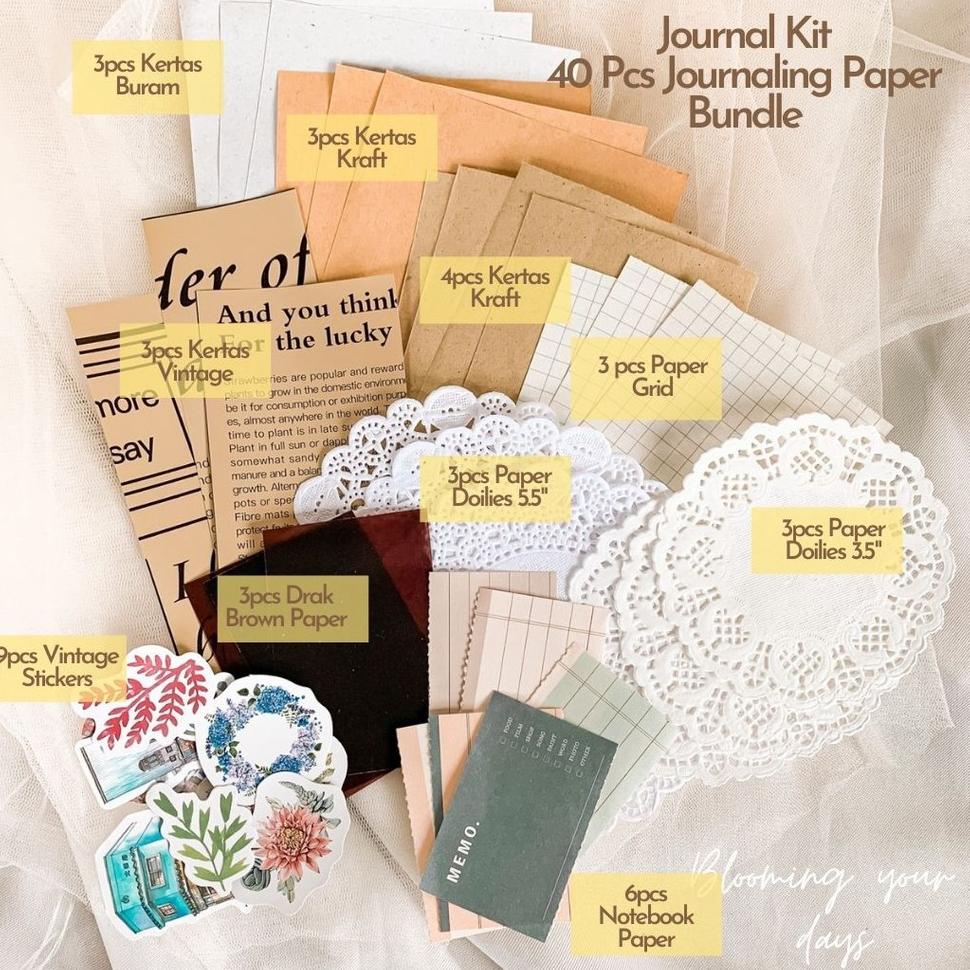 

➺z8 Sale➺ Journal Kit Journaling Vintage Aesthetic Jurnal 40pcs 71