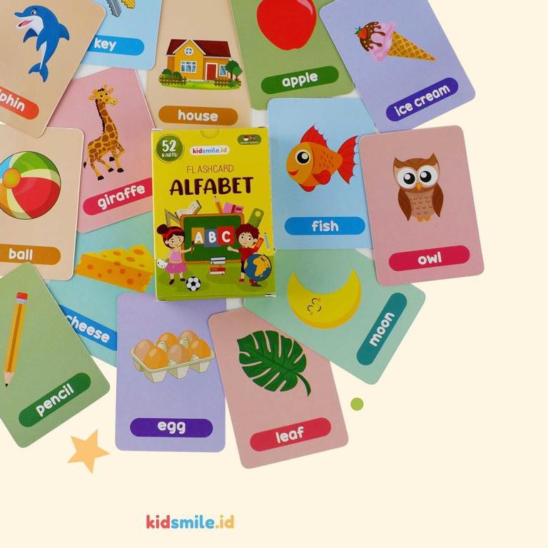 ۞ FLASH CARD KIDSMILE Mainan Edukasi Anak Flashcard Anak Flash Card Anak Flash Card Bayi Mainan Anak