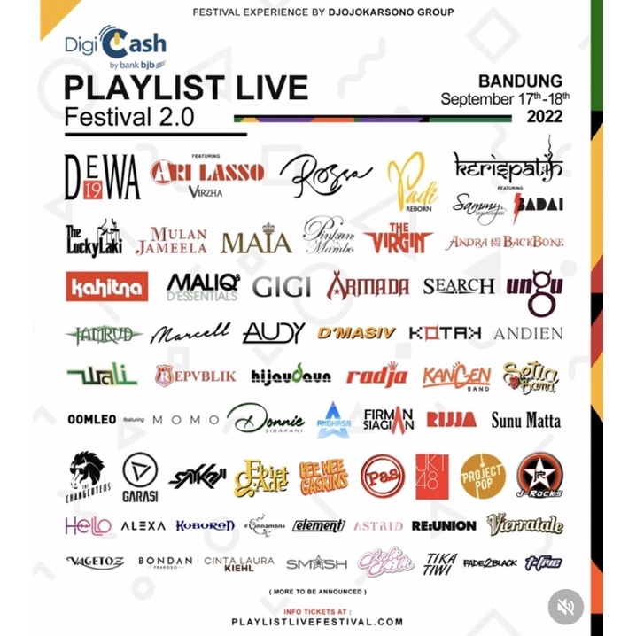 2 tiket playlist live festival 2 day pass