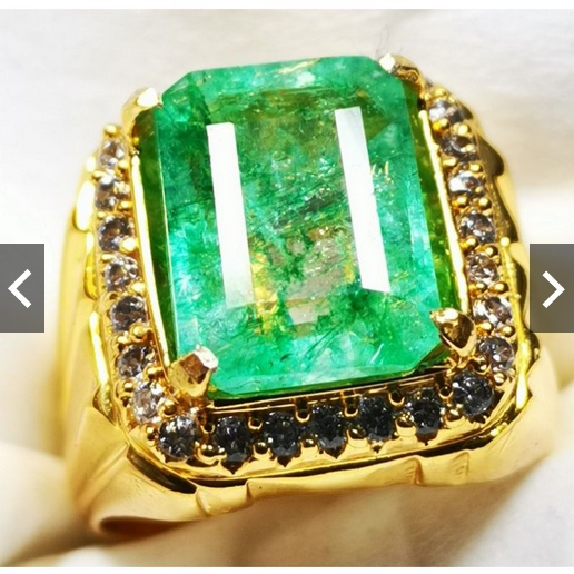 Batu cincin pria permata zamrud colombia catam