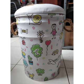 TIN STOOL TEMPAT DUDUK KURSI  SOFA KALENG  MOTIF  ANAK 03 