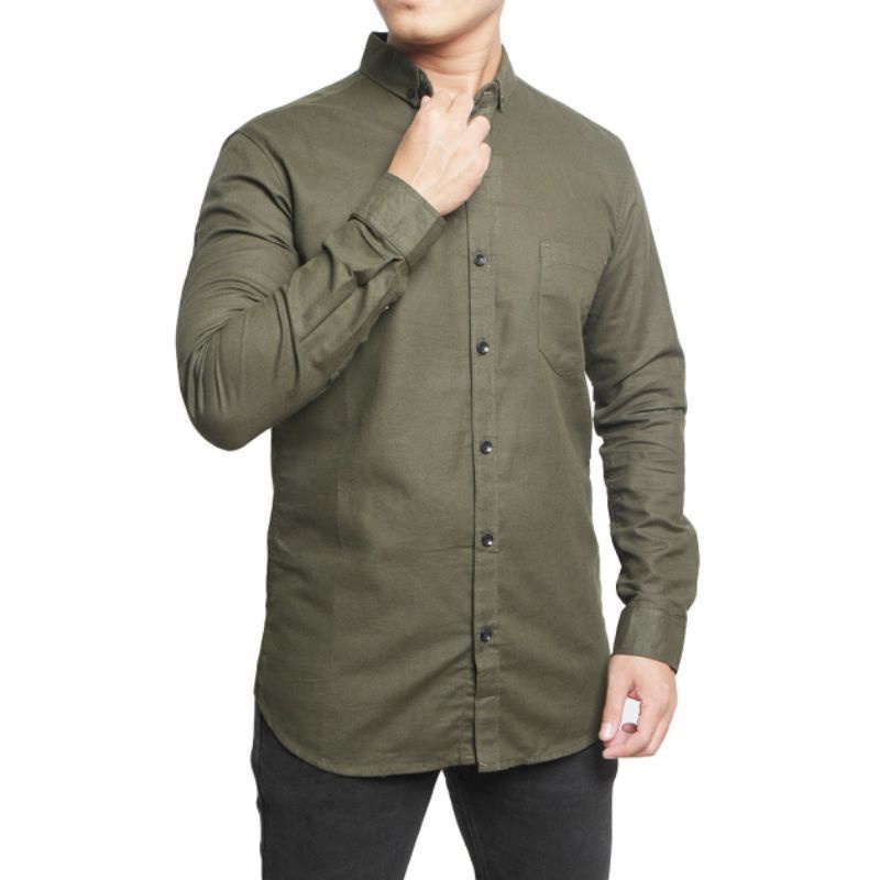 KEMEJA PRIA LENGAN PANJANG ARMY KEMEJA CASUAL FORMAL BAJU KEMEJA COWOK TERBARU SLIMFIT KEMEJA PREMIUM KEMEJA ANAK MUDA KEMEJA PRIA 2022