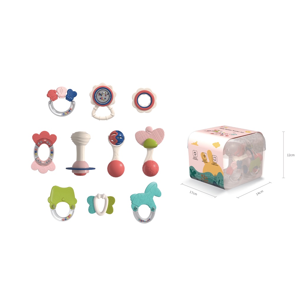 Alilo Baby Rattle Theether C1-10 Per PCS/ Mainan Rattle Bayi / Teether Bayi / Gigitan Bayi / BPA Free / Newborn Gift