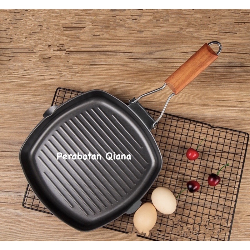 Pemanggang square grill pan 20cm alat panggang grill pan