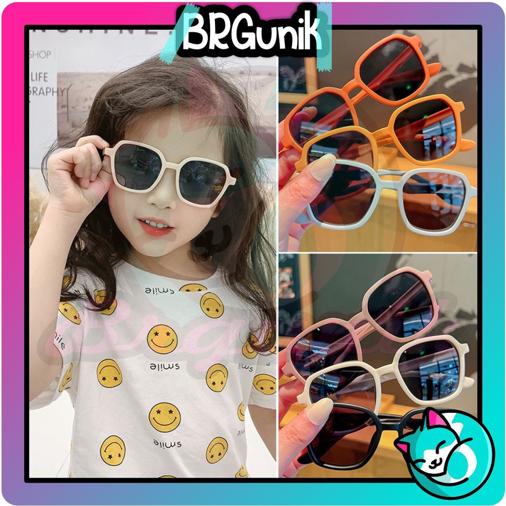 BRGUNIK Kacamata Hitam Anak New Trend/Fashion Anak Terbaru Bulat kacamata hitam High Quality Import Kacamata Fashion G019