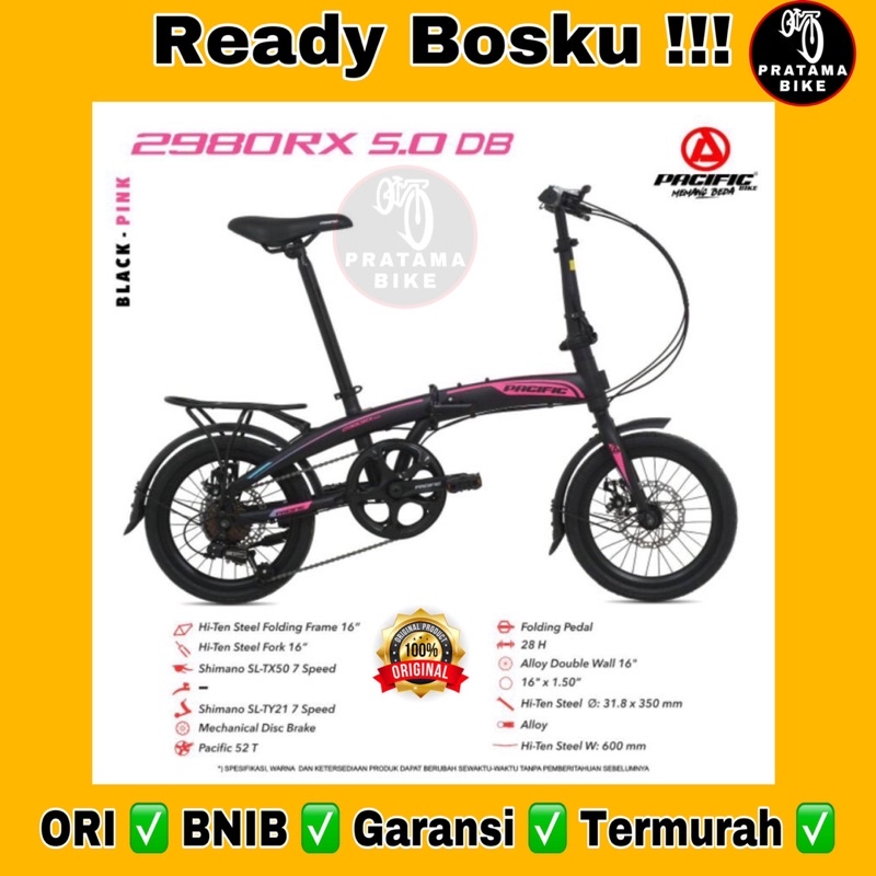 [EKA JAAYA SEPEDA] Sepeda Lipat 16 Pacific 2980 RX 5.0 5 Terbaru