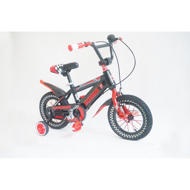 Sepeda mini BMX Logan 12 inch anak usia 3-7 tahun SNI roda 4 roda samping COD kredit cicilan garansi-2