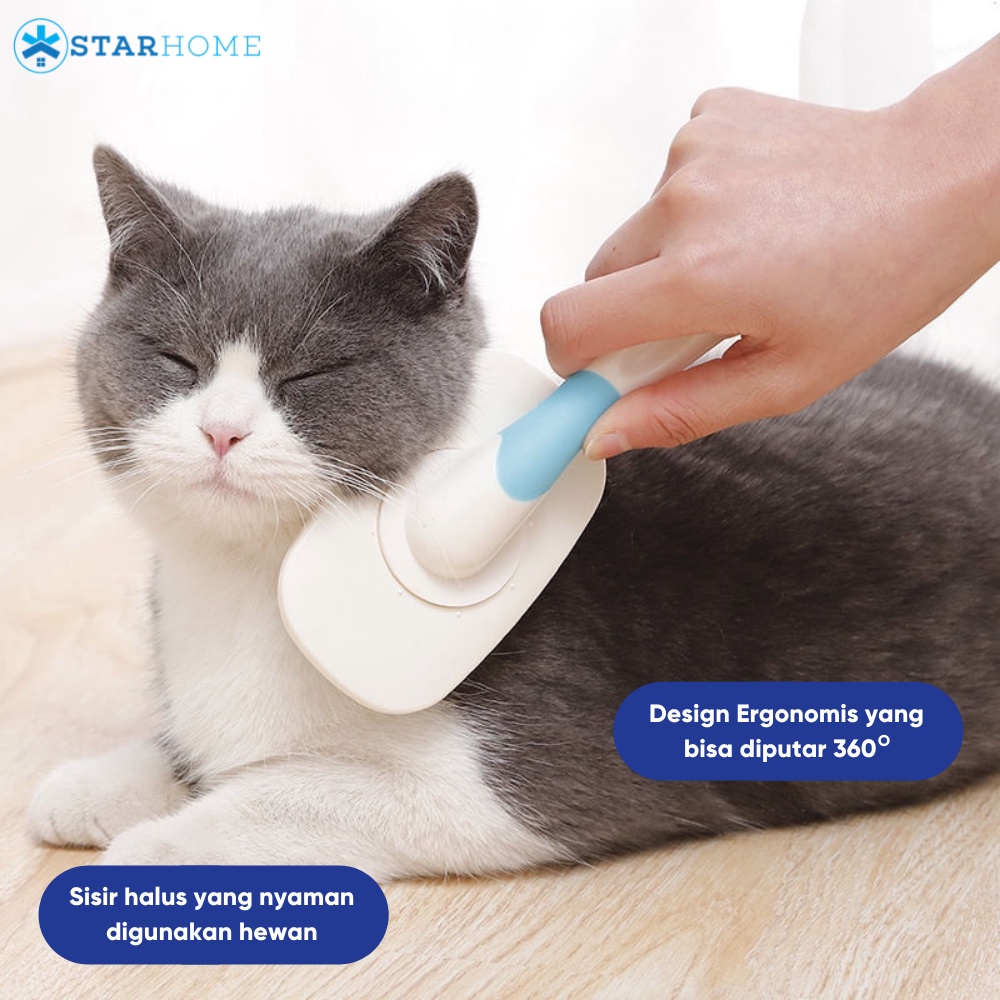 Sisir Bulu Kucing Sikat Rambut Bulu Kucing Pet Brush Grooming Comb Sisir Kucing Anjing KTK