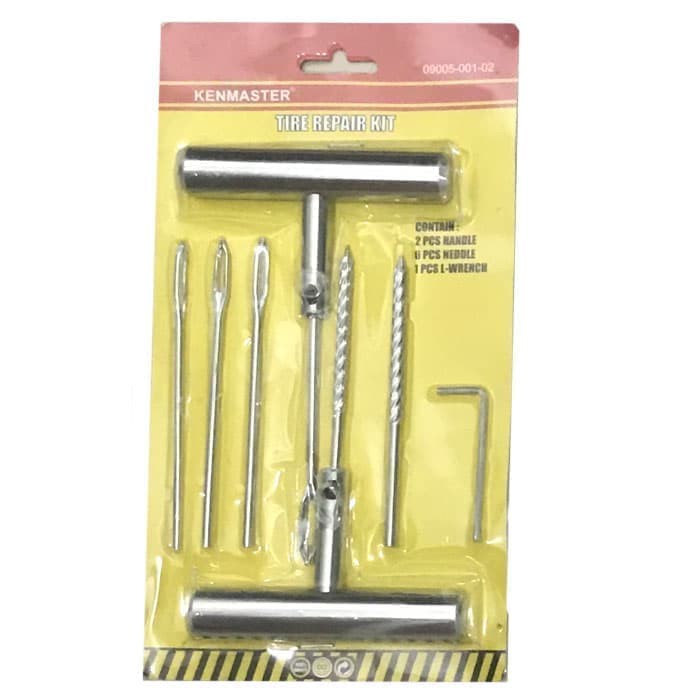 Kenmaster KM-602 Alat Tambal Ban Tire Repair Kit 7Pcs