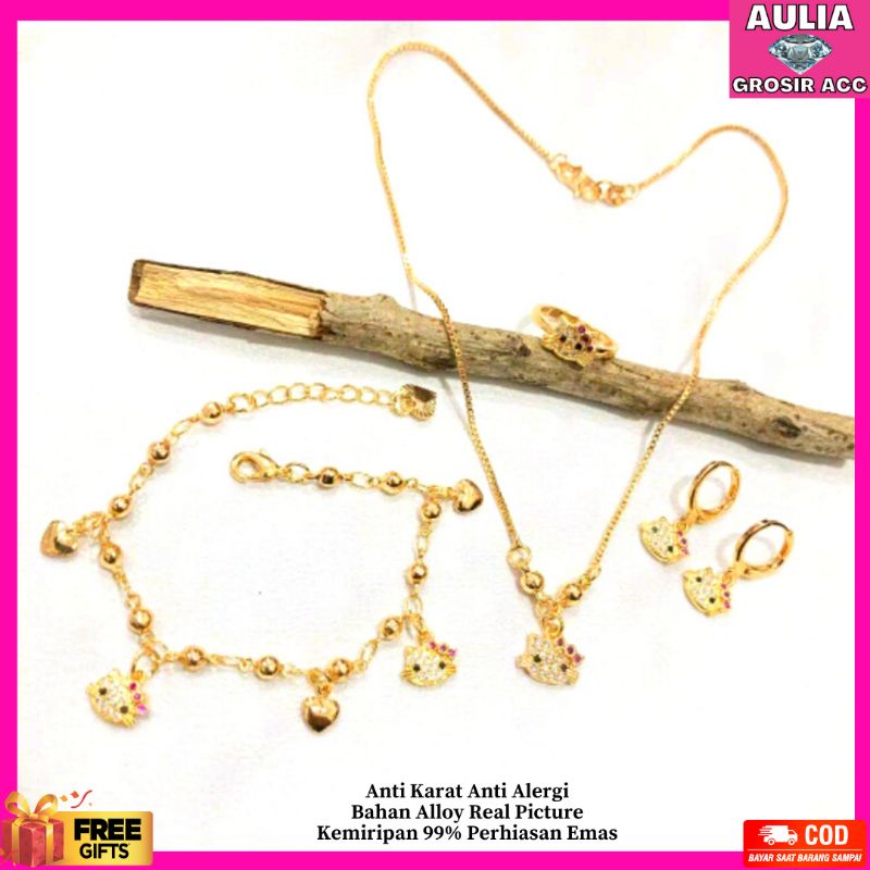 Perhiasan anak mainan perhiasan anak perempuan Kalung Titanium Wanita Anti Karat Kalung Titanium