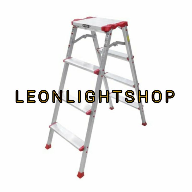 KRISBOW TANGGA ALUMINIUM DENGAN PIJAKAN LEBAR 4 STEP/ACE WIDE 4 STEP LADDER RAIL/ACE TANGGA LIPAT