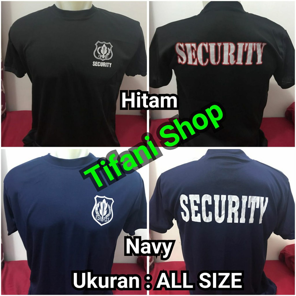 KAOS KERAH PRIA POLO SHIRT SECURITY DENGAN LAMBANG BENDERA BAJU PRIA