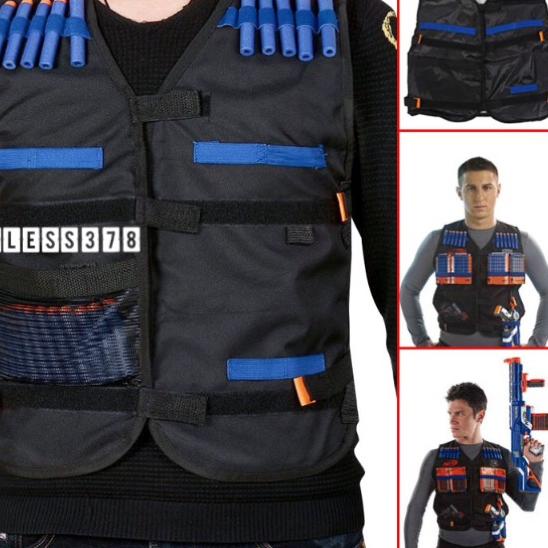 ✨Diskon⚡ Rompi Nerf Tactical Vest - Jaket Nerf Tactical Vest - Tempat Peluru Nerf - Magazine Nerf Gu