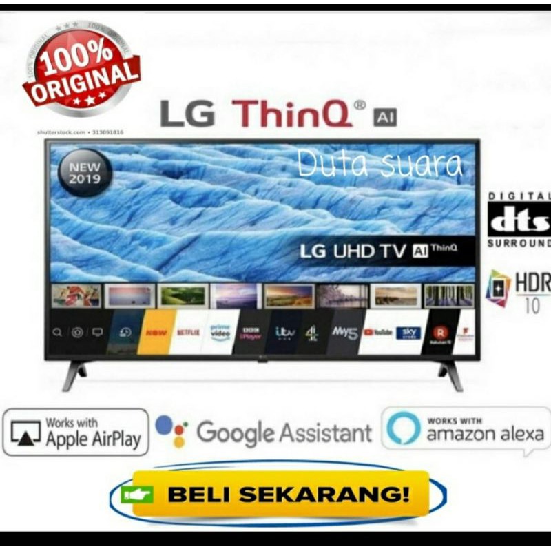 LED TV LG 49 inch 49UM7100PTA SMART TV UHD 4K Garansi Resmi