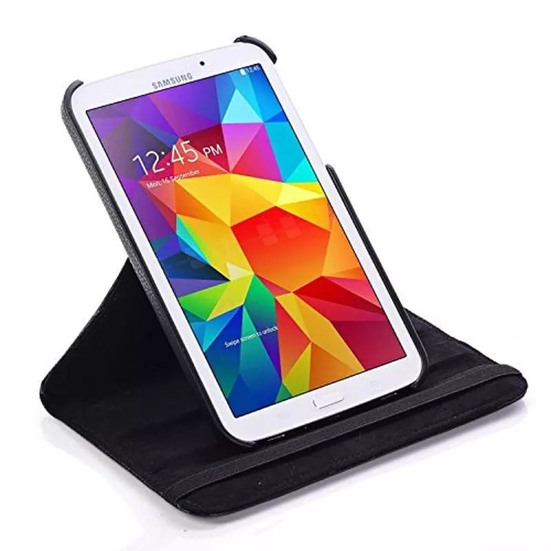 Samsung Galaxy Tab A 8.0 S pen 2015 T350 T355 P350 P355 Sarung Rotary Leather Case Flip Cover Casing Buku Book Folio Flipcover Putar Hardcase 360 Standing