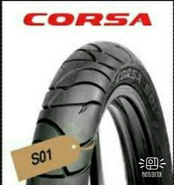Paket Ban tubles matic corsa 70/90+80/90.14 depan+blakang Free pentil 100% original