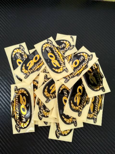 STIKER TIMBUL EMBLEM 20 TAHUN ANIVERSARY YAMAHA RX KING