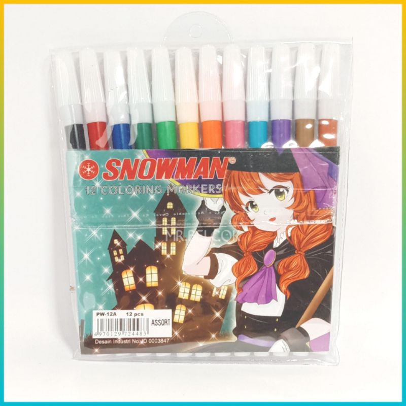 

Spidol Warna Warni Set Snowman 12 Warna Lengkap