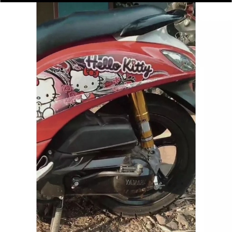 COVER SHOK MATIC HONDA BEAT VARIO SCOOPY GENIO - MERAH