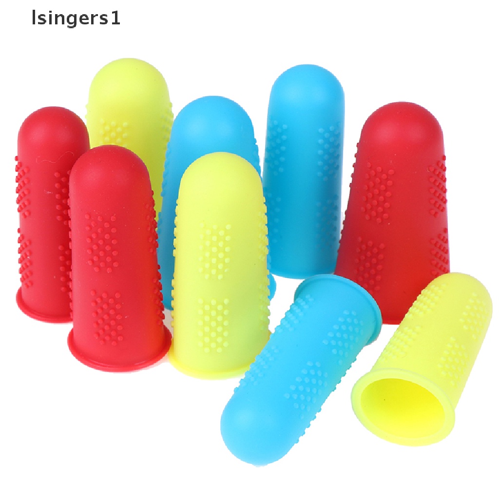 (lsingers1) 3pcs / set Cover Pelindung Jari Bahan Silikon Anti slip