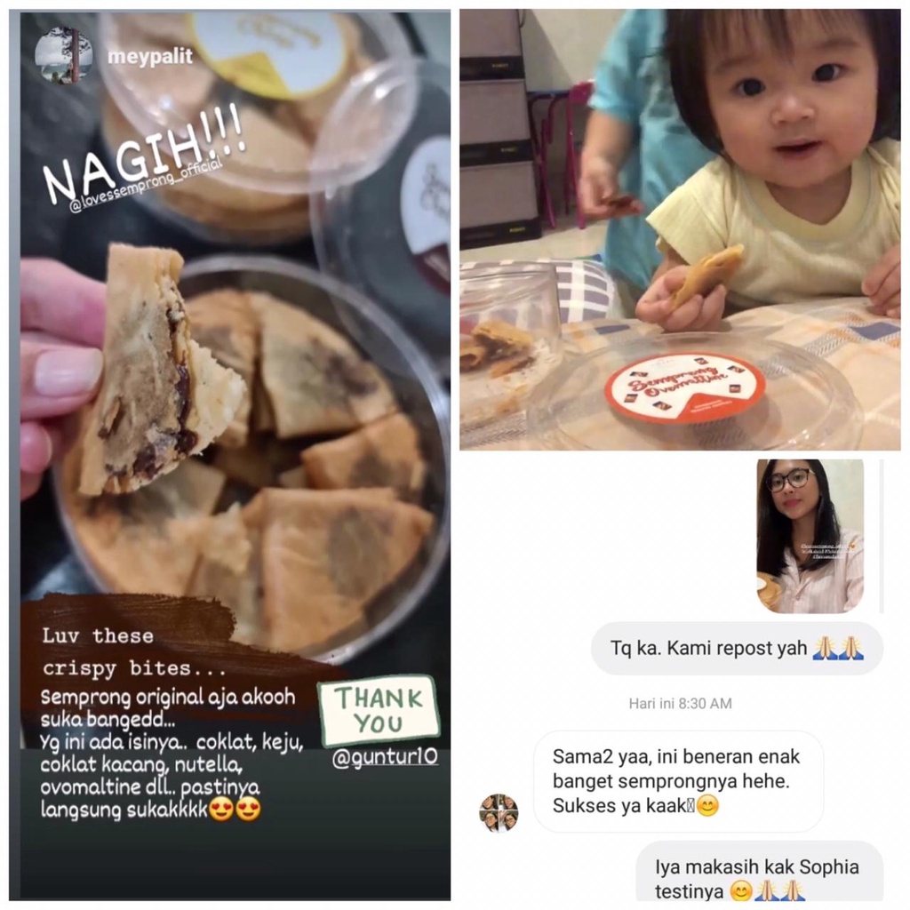 Semprong Original jajanan enak Kue Gapit, Kue Kipas Loves Semprong