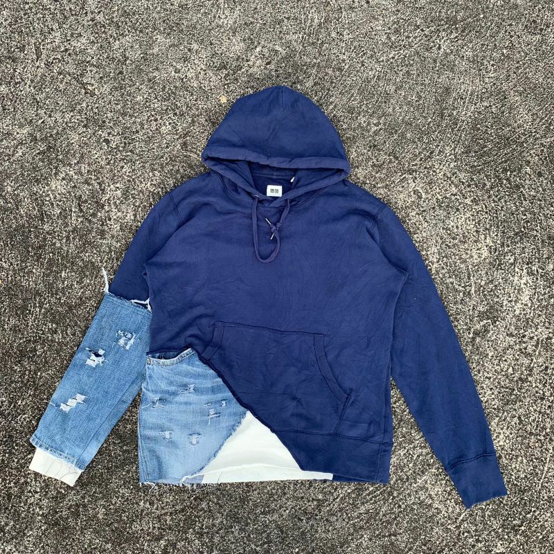uniqlo rework jeans hoodie