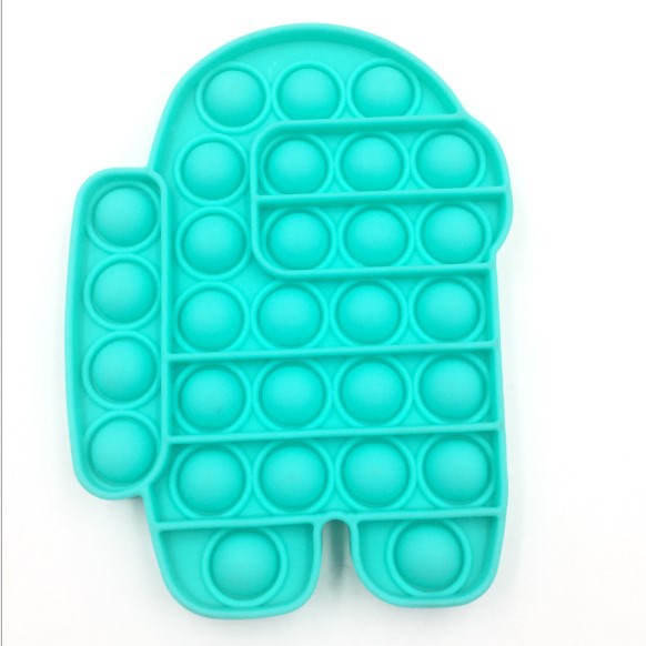 【Ready Stock】Color Push Bubble Gadgets Sensory Toys New Rainbow Titok popit mainan AMONG US Pop It Especially To Relieve Pressure Silicone Pressure Relief Toys Squeezes Feeling-Blue
