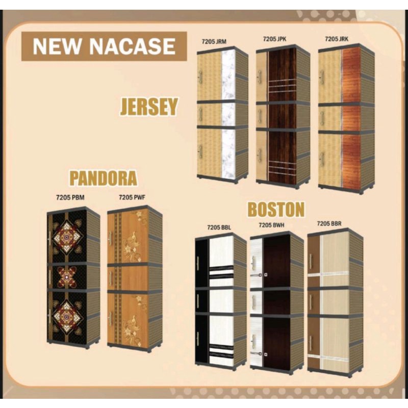 Naiba - Lemari Cabinet Plastik 5 Susun 7205 New Nacase