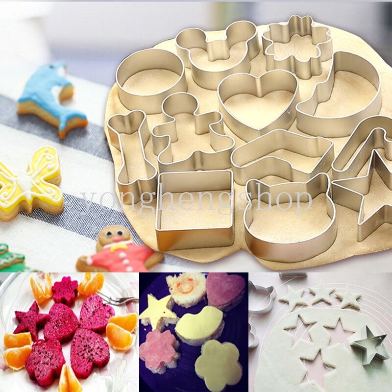 Cetakan Pemotong Kue / Biskuit / Cookies Bahan Metal Aluminum Aneka Bentuk Untuk Dapur