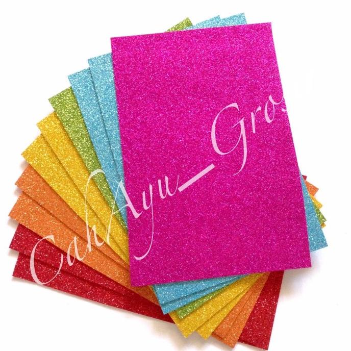 Helnan_Store | Kertas Eva Foam Glitter Paper - Kids Arts & Crafts Handicraft Creative