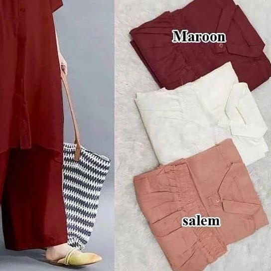 ❋ PROMO Titan set Baju Setelan Wanita Muslim SET TUNIK MUSLIMAH Tunik setelan kulot wanita one set k