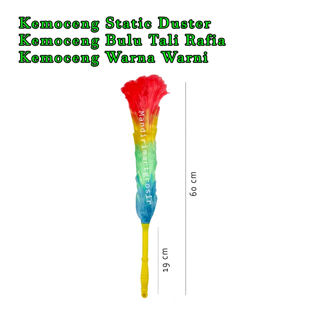 Kemoceng Bulu Warna *StaticDuster * Pembersih Debu * Uk.57x4cm