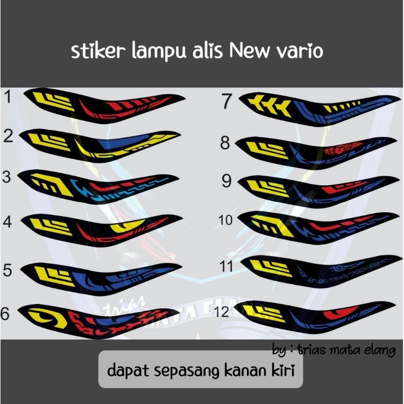 stiker lampu alis new Vario 125 150
