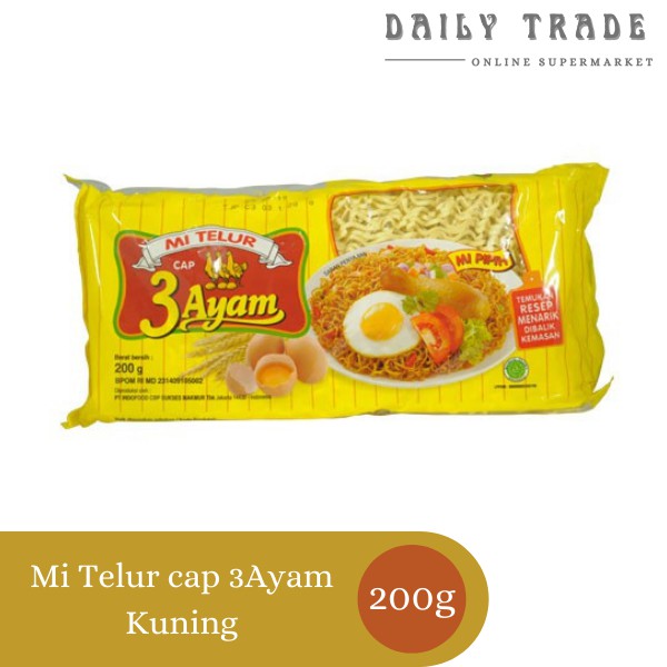 

Mie Telur cap 3Ayam Kuning 200gr