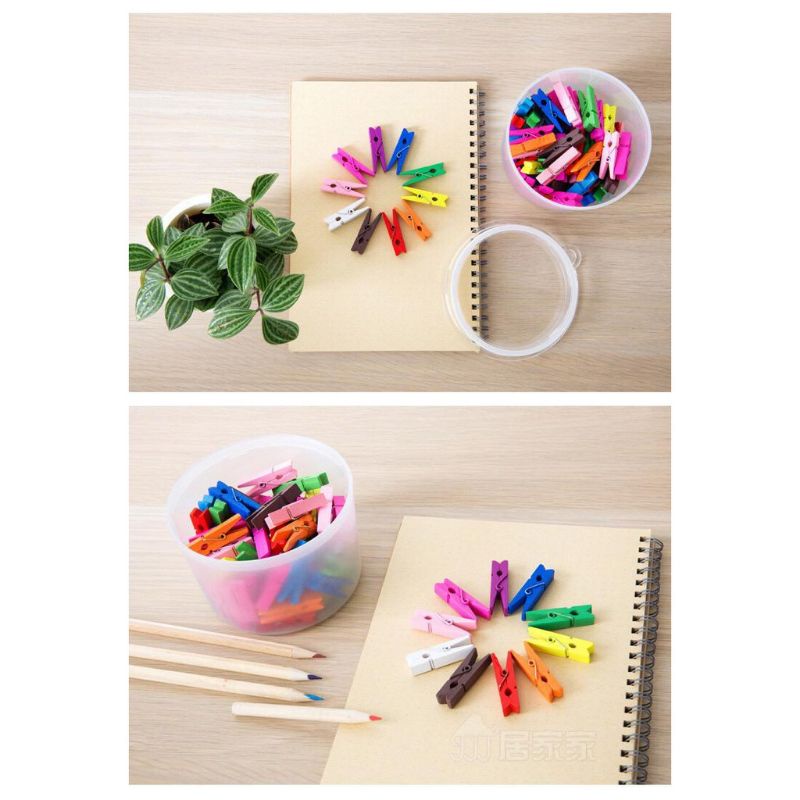 Makassar V136 Penjepit kayu wooden clip wood klip foto jepitan kayu penjepit tali lampu tumblr