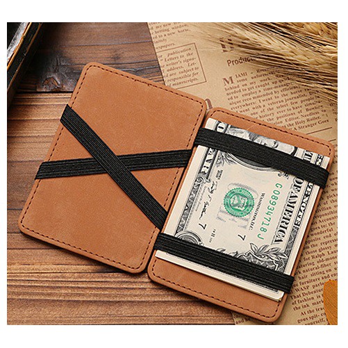 Dompet Sulap money clip / Magic Wallet Leather Money Clip