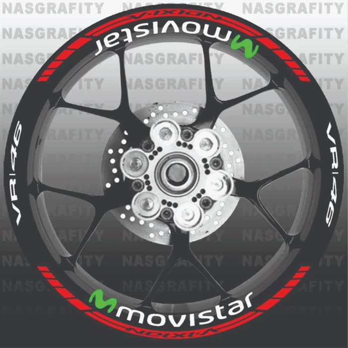 Stiker Velg Yamaha Vixion Movistar Vr46